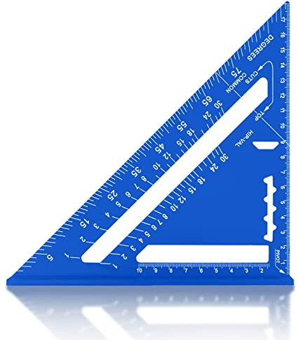 17,8 cm Schreiner, quadratisch, metrisch, verdicktes Dreieckslineal, Winkelmesser, Dachsparren, quadratisch, Layout-Werkzeug-Set für Bauarbeiter, Tischler
