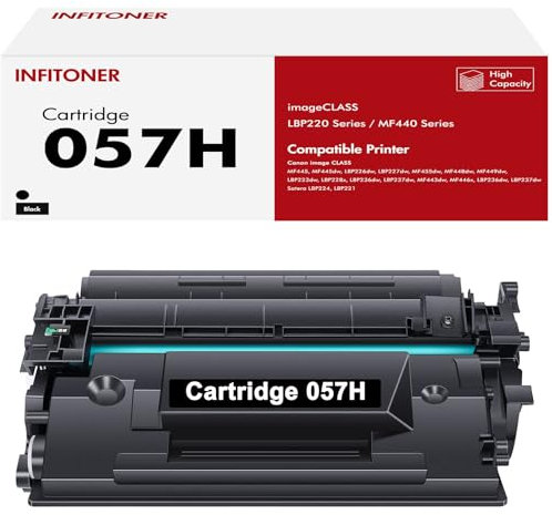 1er-Pack 057 057H CRG-057 CRG-057H für Canon 057 057H Toner i-SENSYS MF443dw MF445dw LBP220 MF440 LBP227dw LBP223dw LBP226dw LBP228dw MF449dw MF448dw MF446x LBP224 LBP221 LBP236dw Schwarz