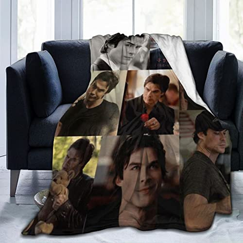 Ian-Somerhalder Kuschelige Plüsch-Thow-Decke, Flanelldecke, Bettwäsche, warmes Fleece, weiche Decke für Sofa, Couch, Wohnzimmer, Büro, Auto, Camp, Stranddecken, 203,2 x 152,4 cm