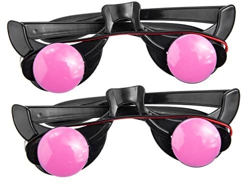 Toddmomy 2 Stücke Clown Beleuchtung Brille Prom Brille LED Licht Brille Halloween Requisiten Cosplay Geist Brille LED Brille Leuchtend Leuchtende LED Brille Tragbare LED Brille LED Brille