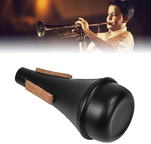 TANCUDER 1 PCS Silenciador de Aluminio de Trompeta Sordina de Trompeta de Práctica Silencio Recto de Trompeta Plata Trompeta Mute 135mm x 67mm Trompeta Silenciosa para Reducir Ruído (Negro)