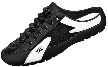LOVIVER Uomo Slip on Mule Sneakers Uomo Clippers Antiscivolo Scarpe con lacci Pantofole Low Top Scarpe sportive casual Sneakers senza schienale per