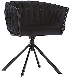 Gutmann Factory Weavy Drehsessel, Eisen, schwarz, Breite 60 cm