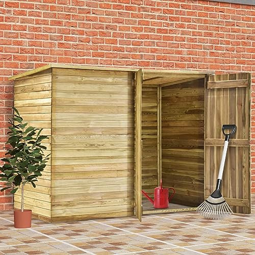 LAPOOH Abri de Jardin 232x110x170 cm Bois de pin imprégné,Abris de Jardin,Abri de Stockage pour Jardin,Abri d'outils de Jardin
