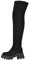 blingqueen Stivali elasticizzati da donna con plateau sopra il ginocchio, Nero , 38 EU