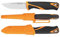 Ganzo G807-OR Cuchillo de hoja fija 9CR14 Hoja de acero inoxidable Mango ergonómico antideslizante Camping Caza Pesca Cuchillo EDC al aire libre con vaina (Naranja)