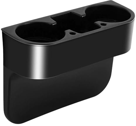 Auto Getränkehalter - Zwischensitz Ablagefach für KFZ - Stauraum für Autositz - Auto Getränkehaltrerung für Zwei Kaffeebecher/Dosen mit Stauraum für Nutzung als Handyhalterung - Dosenhalter