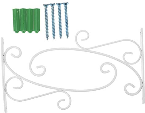 BESPORTBLE 2st Dekorativer Haken Für Hängenden Korb Blumenampelhalter Pflanzenhalterung Wand Blumenampel Wandhaken Blumenampel Haken Blumenhalter Wand Schmiedeeisen Weiß Blumenkorb Laterne