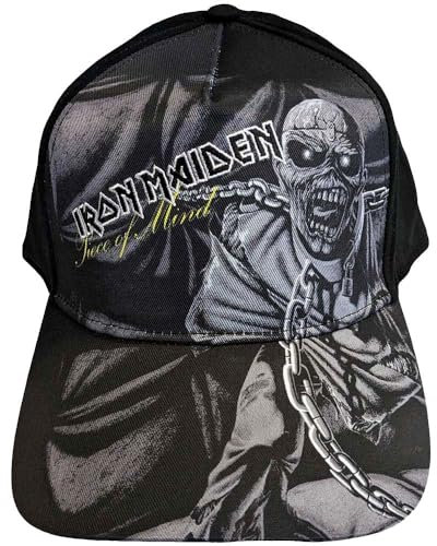 Iron Maiden Piece of Mind Greyscale Baseball Cap One Size Black