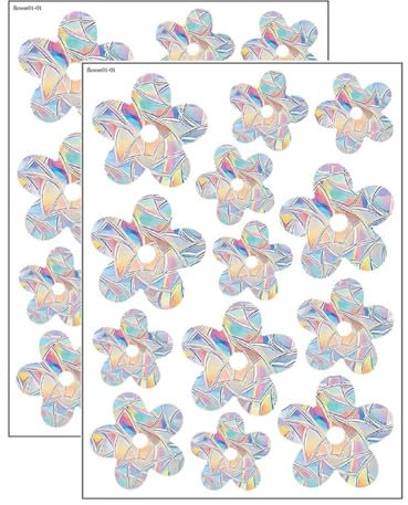 BIRLOZA Mezrkuwr Lot de 26 Autocollants pour fenêtre Motif Prisme Attrape Soleil Oiseau Anti Collision Adsorption électrostatique