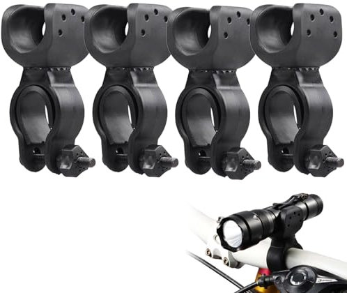 Helweet Krückenhalter, Stockhalterung, Gehstockhalter, Rollstuhlzubehör, Stockhalter für Rollator, Passend für die Meisten Rollatoren, Rollstühle Oder Gehhilfen, 4 Stück, Schwarz