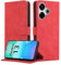 Nevecover Handyhülle für Xiaomi Redmi 13 4G Hülle,Premium Lederhülle Klappbar Flip Case Tasche Magnet Kartenfach Standfunktion Schutzhülle für Xiaomi Redmi 13 4G (6.79) - Rot