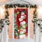 200 x 90 cm Weihnachten Tür Abdeckung Dekoration Haustür Decke Wand Hängen Banner Fotografie Hintergrund für Weihnachtsfeier Feiertag Winter Neujahr Toilettentür Deko (Schneemann Pyramide)