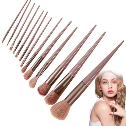 Dubbulon Set pennelli trucco,Set pennelli trucco professionale - Kit pennelli per trucco professionale 13X | Set di pennelli per trucco, set di pennelli per fondotinta, fard, ombretto, diversità, per