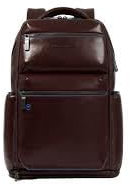 PIQUADRO Blue Square Computer Backpack With USB Mahogany