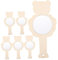 TOBBOMEY 6st Holzspiegel Kinderspiegel Spielzeug Für Kinder Dekorativer Mini-Spiegel Persönliche Spiegel Schminkspiegel Kinderaccessoire Spiegel Selbst Bemalen DIY-Kinder Hölzern Khaki
