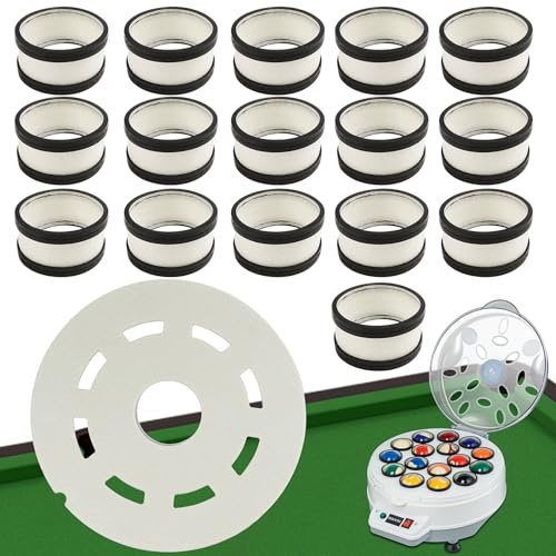 HEIOOM Billardball Reinigungsmaschine Wollring 16 Billard Ball Reiniger Wollkreis 1 Blatt Reiniger Filz Lange Lebensdauer für Poolball Reinigungsmaschine Ersatzteile