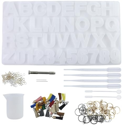JRSHIRLEYLTD 1 molde letras resina silicona alfabeto silicona joyas número resina epoxi