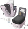 Sac a Dos de Voyage Cabine Avion Sous Vide avec Pompe – Sac de Compression avec Airbag, Port USB, Bagage à Main Imperméable -Rose
