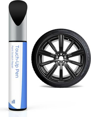Peinture de retouche pour jantes - Noir mat - Compatible avec les jantes BMW - Réparation DIY des dommages causés par les trottoirs avec peinture assortie