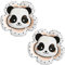 Tourima 2 Stück 89X93CM Blumen Panda Folienballon, XXL Party Animals Folienballon Panda Riesenballon Zum Panda Thematische Geburtstag Party Baby Shower Jungen Mädchen Deko Luftballons Tiere
