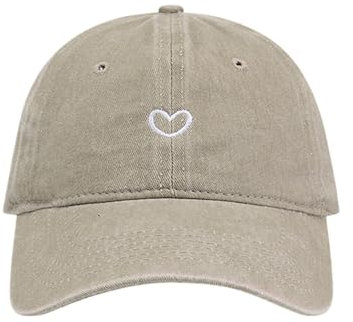 Generisch Baseball Cap Damen mit Herzförmiges Stickmuster Mütze Verstellbarem Kappe Outdoor Sports Cap