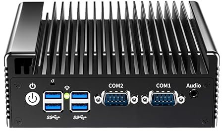 UDPTCP IIndustrial Mini PC, Win11 Linux, PC senza ventola Quad Core N97(fino a 3,6 GHz), Dual LAN, 4K HD VGA, 2 RS232 COM, 6USB, GPIO, WiFi, senza RAM senza SSD