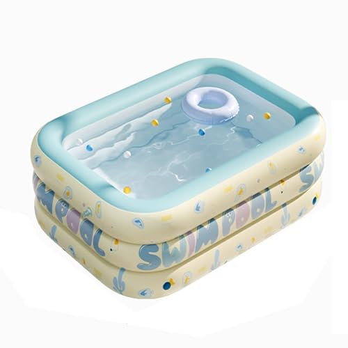 Piscina Gonfiabile Adulti, Piscina Rettangolare, Addensato Piscine Gonfiabili Fuori Terra, per Feste Estive in Giardino, Cortile O Prato(A,180CM/71IN)