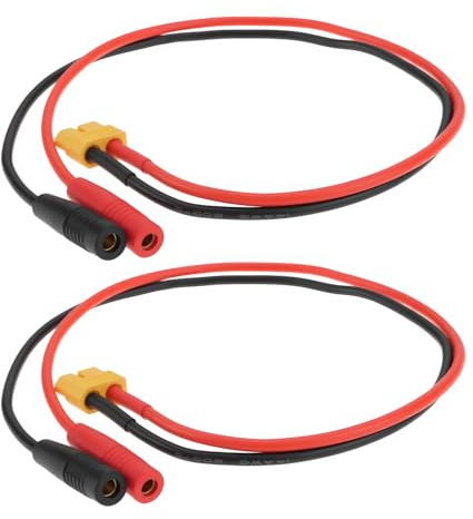 EMSea 2Pcs XT60 Weibliche Zu 4mm Bananen Buchse Ladekabel Adapter 40cm 14AWG für Modell