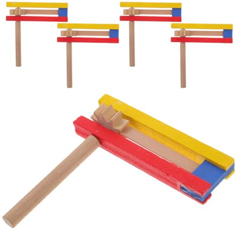 Supvox 5stücke Teiliges Holzratsche Mit Selbstrotation Langlebig Klarer Klang Traditioneller Mexikanischer Noise Maker Spielhilfe Für Anfänger Und Profis Bei Festen Und Partys
