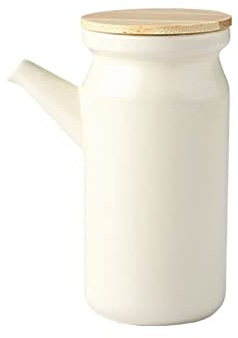 JINGYAN Spice Shakers Kitchen Spice Oil Rack Ceramic Salt Shaker and Pepper Seasoning jar Sugar Bowl Spice jar(White-500ml)