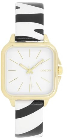 Oozoo Timepieces Damen Uhr - Armbanduhr Damen mit Lederarmband | Hochwertige Uhr für Frauen - Edle Analog Damenuhr in quadratisch