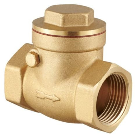 pokm toolsmarket - Messing Rückschlagklappe 1 1/2 DN40 für Heizung & Sanitär, Klappenrückschlagventil Trinkwasser geeignet, Rückschlagventil mit Klappe Rückflussverhinderer
