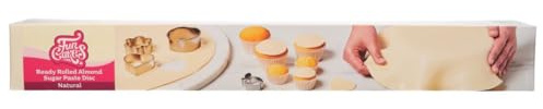 FunCakes Ausgerollte Rollfondant Disc, Almond, 430 g | Vorausgerollt, Köstliches Mandelgeschmack, Einfach zu verwenden, Perfekt für die Kuchendekoration, Tortendeko
