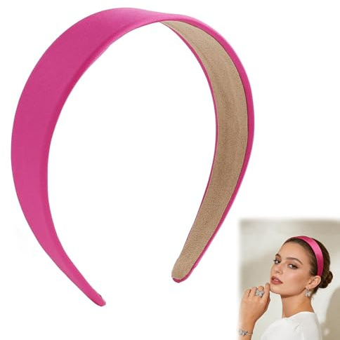 Haarreif Rosa, aus weichem Stoff, breites Haarband für Damen und Mädchen, stilvoller Haarreif für Alltag, Partys und Valentinstag, bequemer Haarschmuck für moderne Frisuren