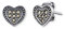 Engelsrufer Herz Ohrstecker für Damen Vintage Look 925er-Sterlingsilber Markasit Größe 9 mm