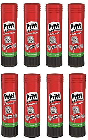 Pritt Stick di colla trasparente lavabile senza solventi (8 pezzi, 22 g)