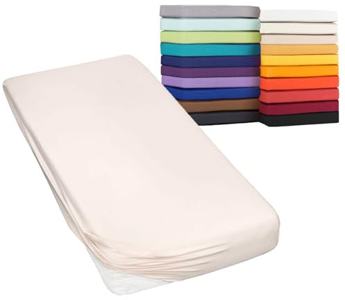 Moon-Classic Spannbettlaken Boxspringbett Wasserbett Spannbetttuch Matratzen 160g/²m 180x200-200x220 Natur