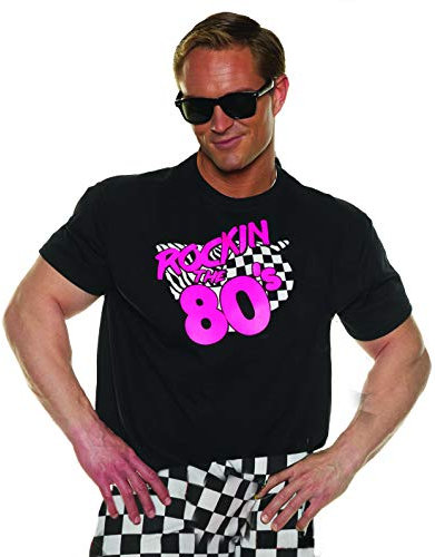 UNDERWRAPS Herren Men's Themed Costume Shirt-Rockin The 80's Erwachsenenkostme, Rose, XX-Large