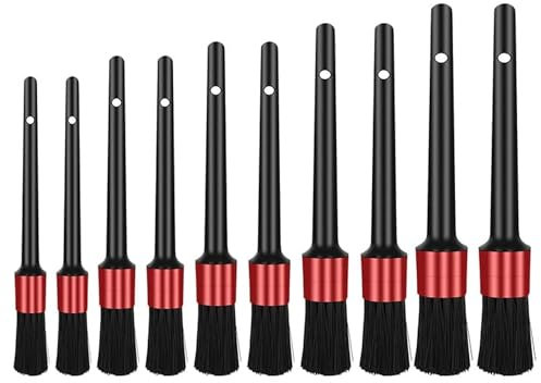 10 Stück Reinigungspinsel, Auto Reinigungsset Innenraum Detailing Pinsel Auto Detailing Brush zur KFZ LKW Reinigung für Haushalt und Auto(5 Größe)