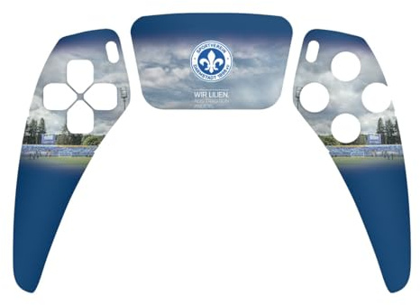 DeinDesign Skin kompatibel mit Sony PlayStation 5 Controller PS5 Folie Sticker Offizielles Lizenzprodukt SV Darmstadt 98 Wappen