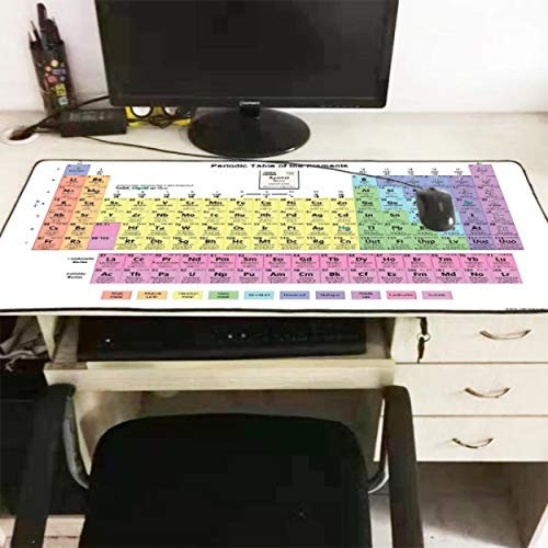Tavola Periodica degli Elementi ad Alta velocità Tappetino per Mouse Grande Rettangolo da Gioco Bordo di Blocco Tappetino per Mouse 400 * 900 * 3Mm