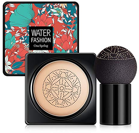 HUANRU Pilzkopf Luftkissen BB Creme, Luftkissen BB CC Creme wasserdichte Feuchtigkeitsgrundierung Luftdurchlässiges Natürliches Aufhellungs-Make-up Vollflächige Basis (20 Ml)