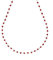 Collana Girocollo Rosario in Argento 925% E Perline Nere 2.5 mm. Lunghezza Regolabile 43-47 cm (Argento/Rosso)