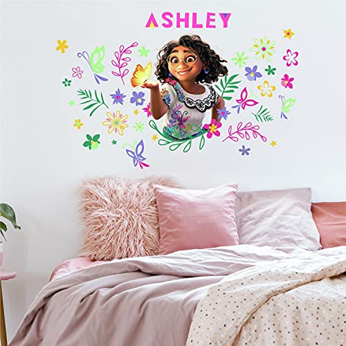 RoomMates RMK4960GM Encanto Mirabel Headboard Wandaufkleber zum Abziehen und Aufkleben, Lila, Rosa, Grün