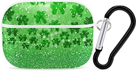 Airpods Pro Hülle Grüner Glitzer Sparkle Irish Shamrock Klee Kopfhörerhüllen Schutzhülle Hülle Für Apple Airpods Pro