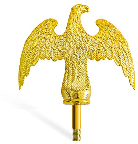 Hooomyai Fahnenmast-Topper Adler Topper Gold - 1,27 cm - 13 UNC-Gewinde für 60/75/90 m Teleskop-/Sektional-Fahnenmasten Außenbereich Haus