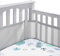 Bettumrandung Babybett,2 Pack Baby Nestchen Bettumrandung,Kopfumrandung Babybett,Atmungsaktive Krippenumrandung,Babybett Atmungsaktiver Kollisionsschutz,Nestchen für Kinderbetten,Babybett Umrandungen