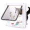 Gattaiola per Gatti e Cani - Porta Basculante da Vetro Con 4 Impostazioni di Bloccaggio Programmate, Entrata e Uscita Controllabile, L 25 * 23.5 * 5.3cm
