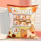 HICAS Nette Snack Kissen Gefüllte Tier Spielzeug, Kawaii Nette Plüsch Puppe Kissen, Pudding Dekorative Abnehmbare Kitty Katze Puppen Kreatives Spielzeug Geburtstag für Teens Mädchen Kinder